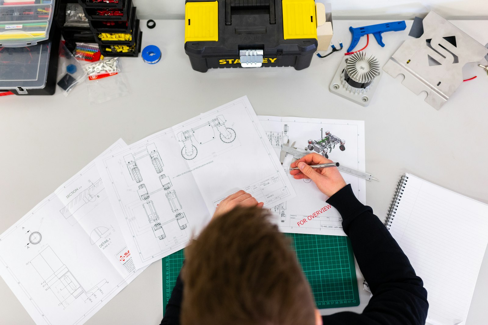 Technician servicing industrial equipment